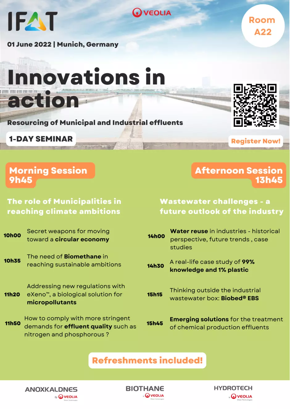 Program IFAT seminar Veolia Water Technologies